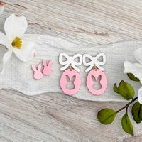 Playful Bunny Dangle and Stud Earrings - Glowforge