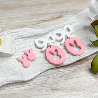 Playful Bunny Dangle and Stud Earrings - Glowforge