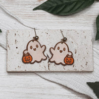 Playful Trick-Or-Treat Ghost Earrings - Glowforge