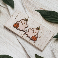 Playful Trick-Or-Treat Ghost Earrings - Glowforge