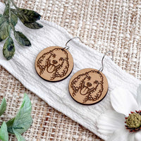 Poodle Engraved Disc Earrings - Glowforge