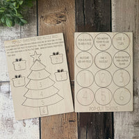 Pop Out Christmas Tree Puzzle Game with Tokens - Glowforge