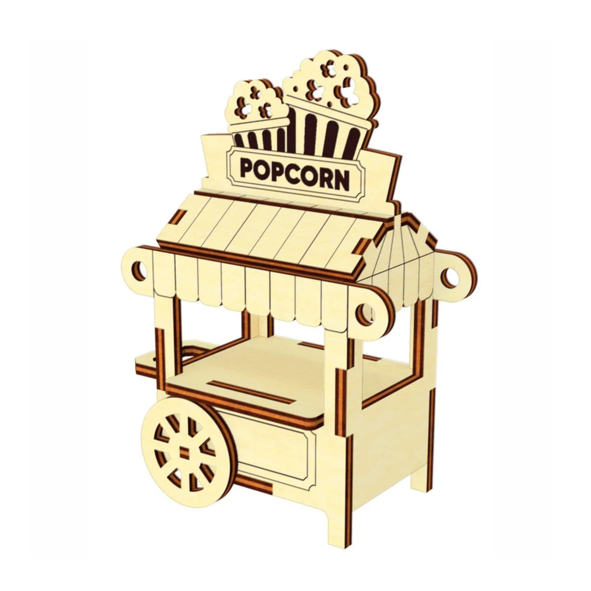 Popcorn Cart Object Miniature Popcorn Cart Ornament – Glowforge Shop