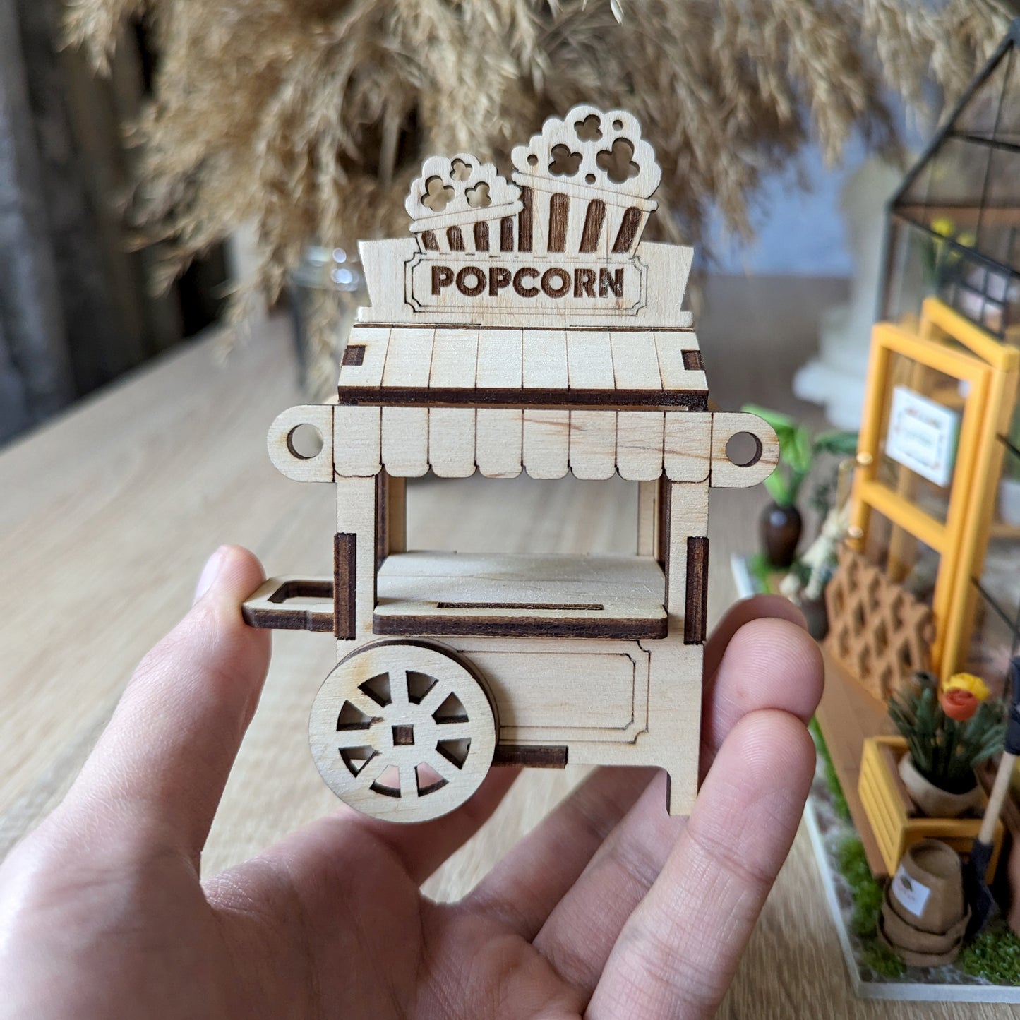 Miniature Popcorn Cart Ornament