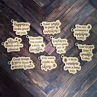 Positive Affirmation Keychains (Set of 10) - Glowforge