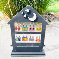 Potion Shelf Display Stand with Set of 8 Potion Earrings - Glowforge