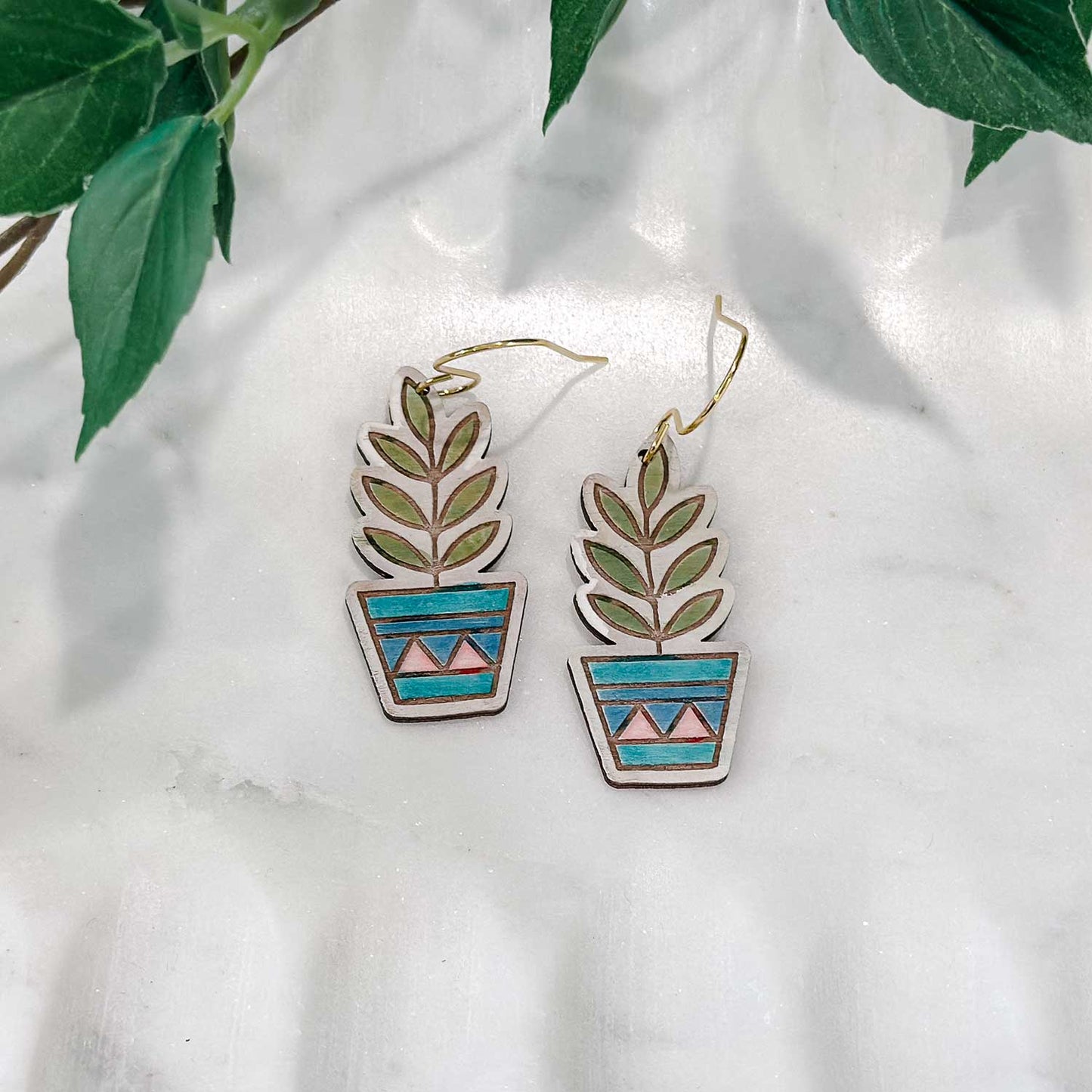 Potted Plant Earrings - Glowforge