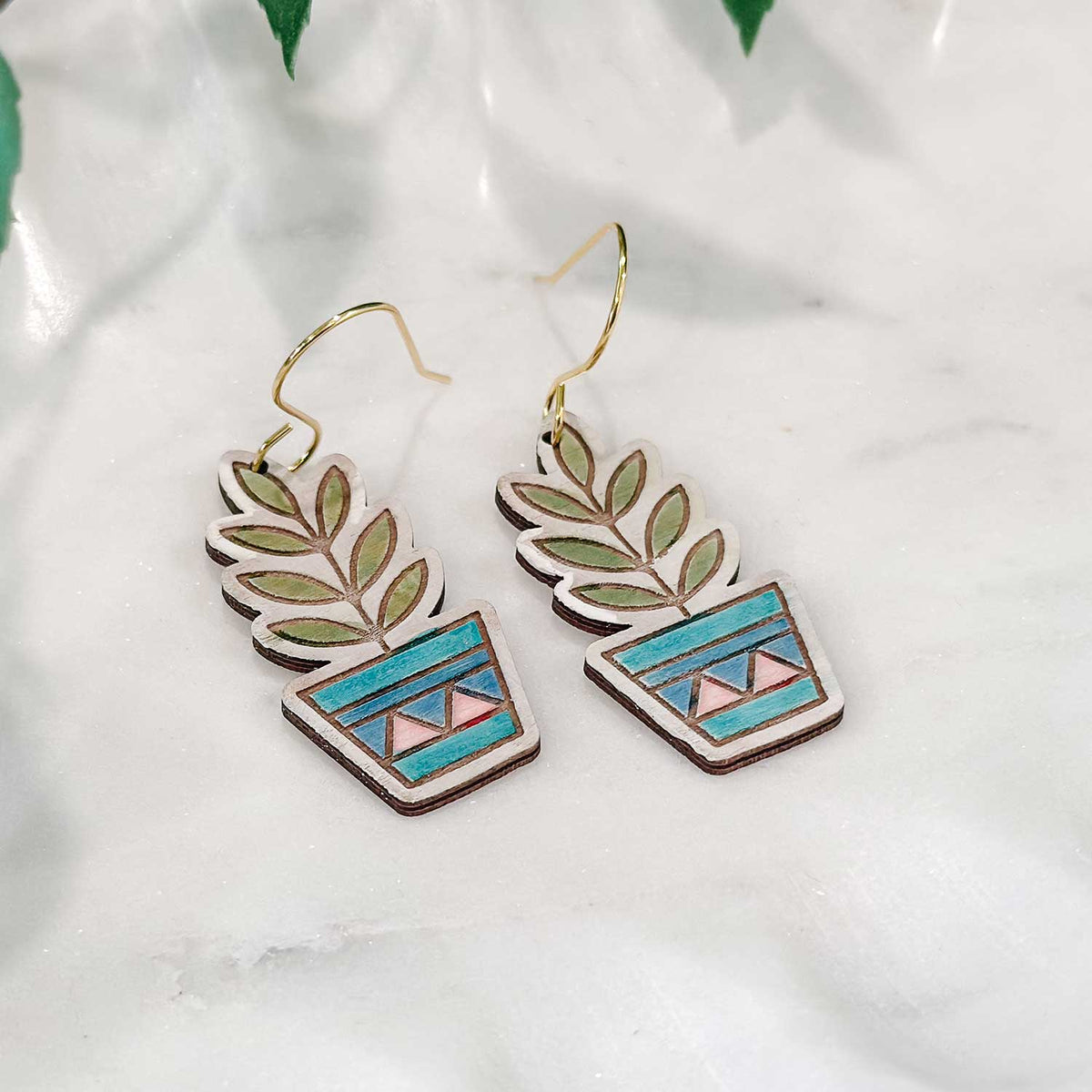 Potted Plant Earrings - Glowforge