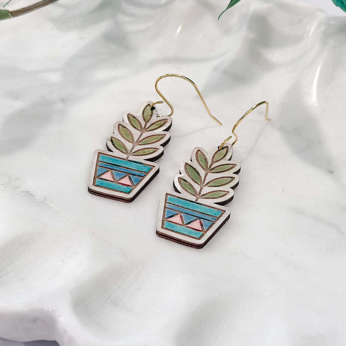 Potted Plant Earrings - Glowforge