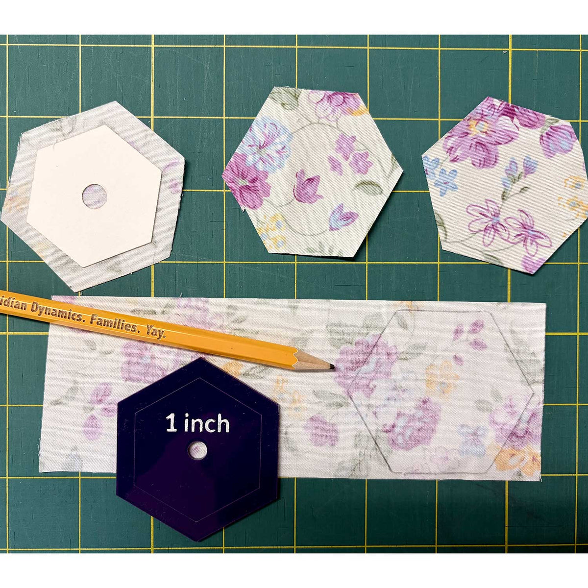 Precision English Paper Piecing Hexagon Kit: 1” & 1.5” Templates & Holder - Glowforge