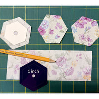 Precision English Paper Piecing Hexagon Kit: 1” & 1.5” Templates & Holder - Glowforge