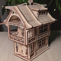 Medieval Town House - Miniature Building with Character Figures