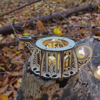 Fairy Kettle House - Miniature Shadow Box with Opening Lid - Glowforge