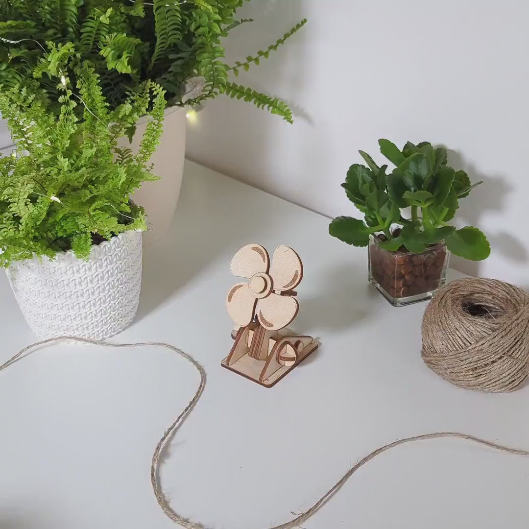 Fan (3D puzzle) Light Plywood - Glowforge