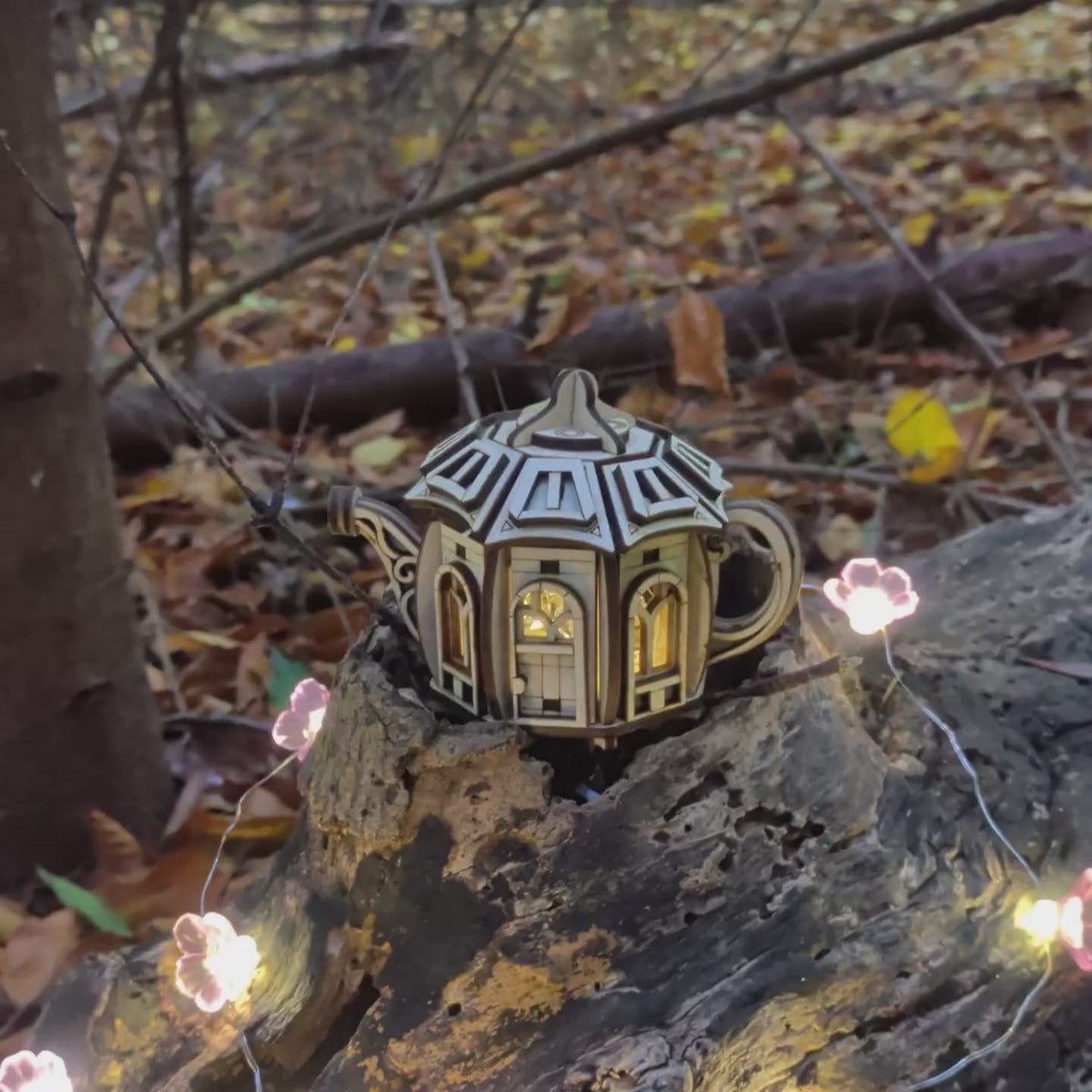 Fairy Kettle House - Fantasy Shadow Box & Storage for Small Treasures  - Glowforge