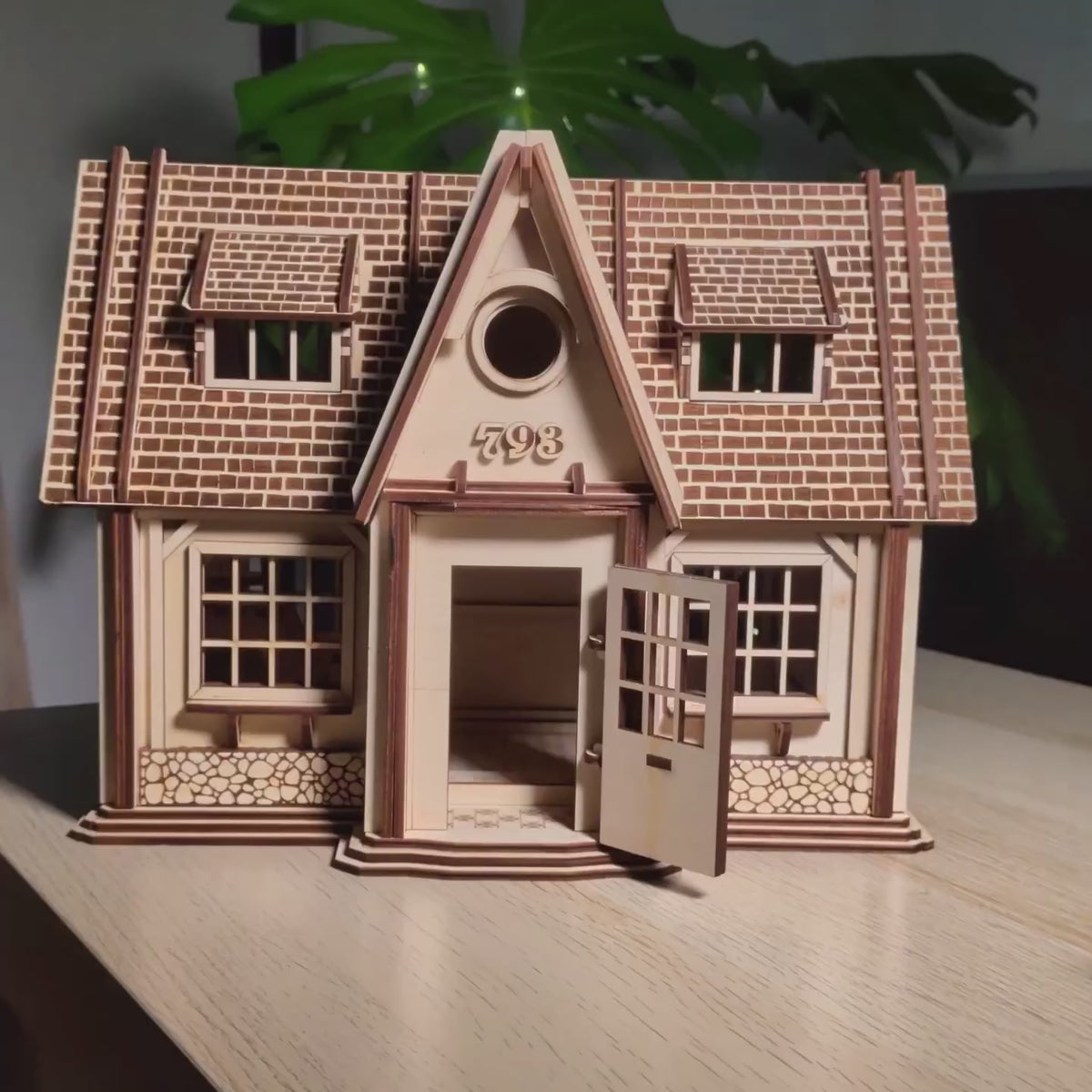 Country Dollhouse with Doll Furniture, Figures & Opening Parts - Glowforge