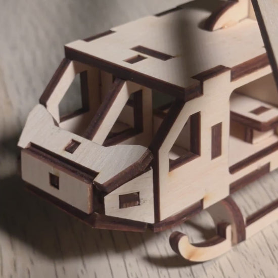 3D Helicopter Model with Moving Rotors - Glowforge