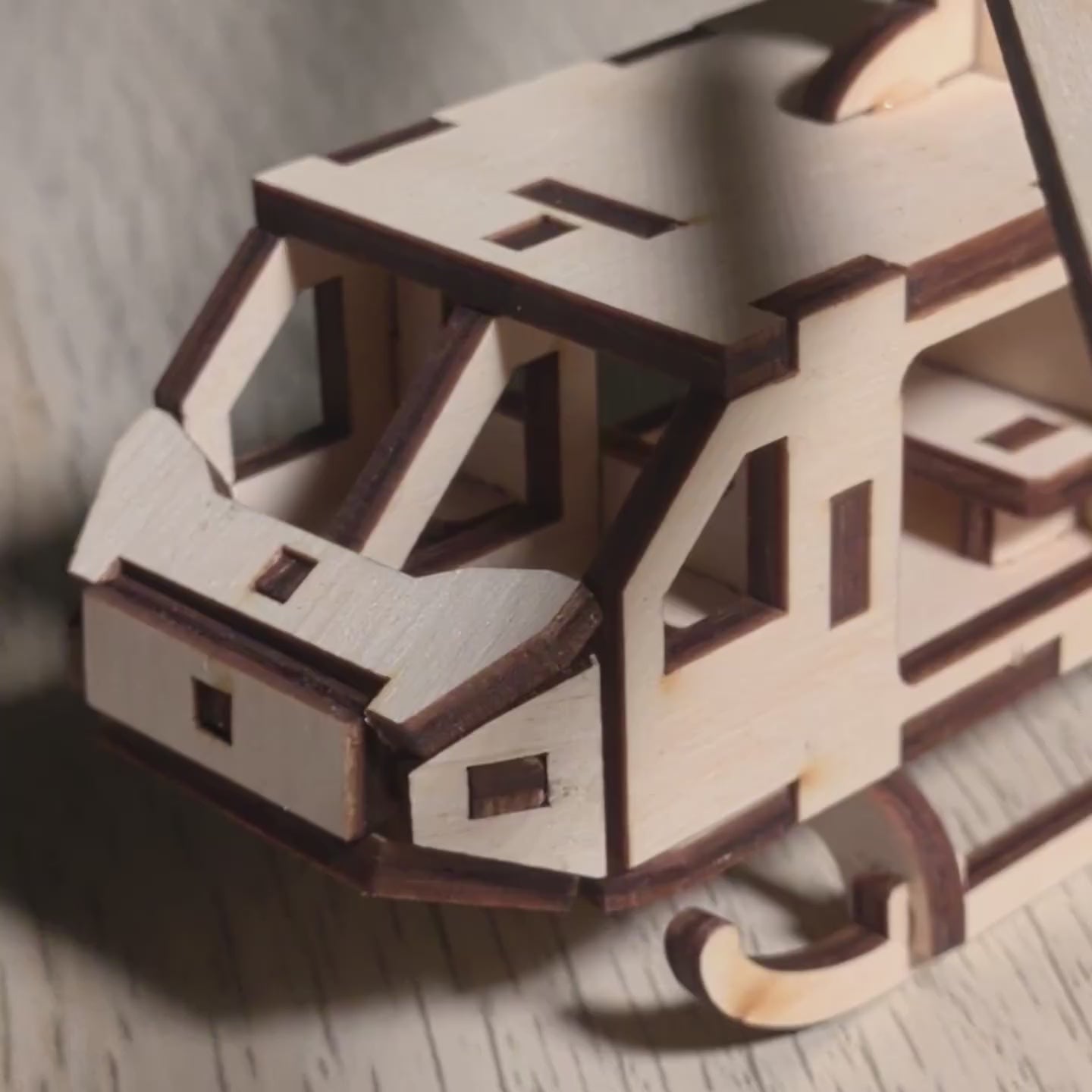 3D Helicopter Model with Moving Rotors - Glowforge