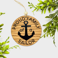 Proud Family of a Sailor 2-Layered Anchor Ornament - Glowforge