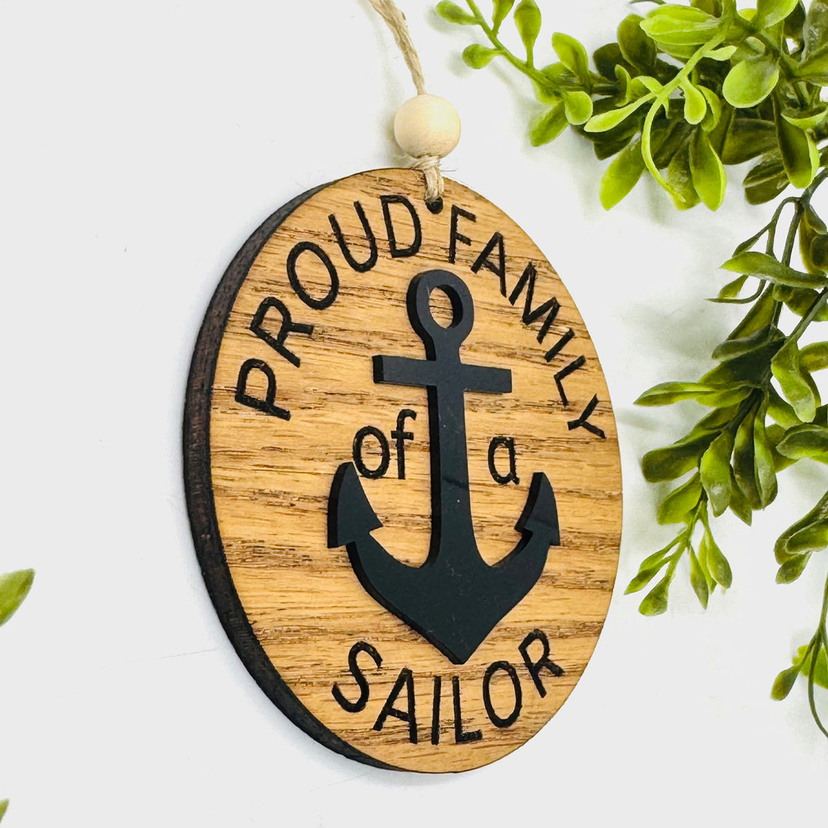 Proud Family of a Sailor 2-Layered Anchor Ornament - Glowforge