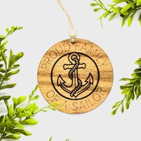 Proud Family of a Sailor Single-Layered Ornament - Glowforge