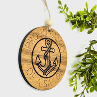 Proud Family of a Sailor Single-Layered Ornament - Glowforge
