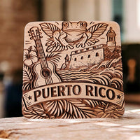 Puerto Rico Coaster Design - Glowforge