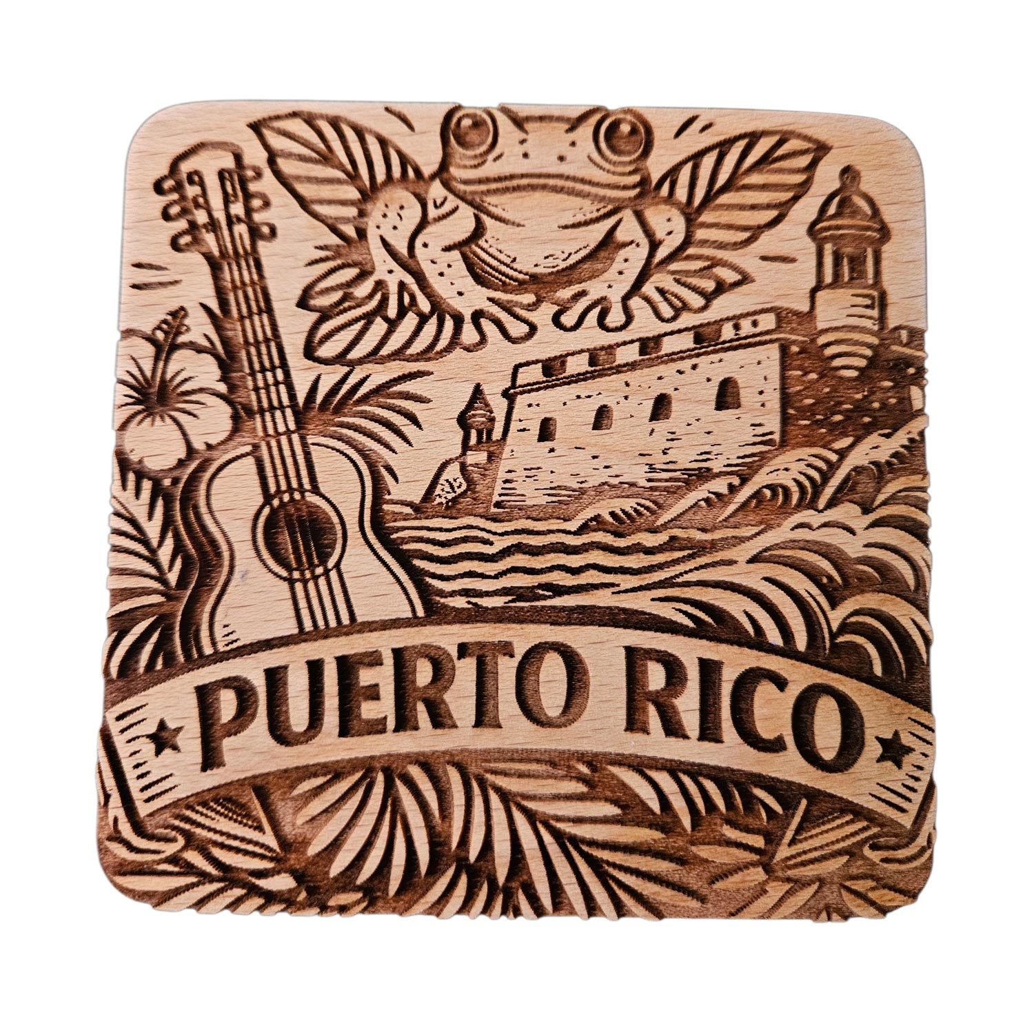 Puerto Rico Coaster Design – Glowforge Shop