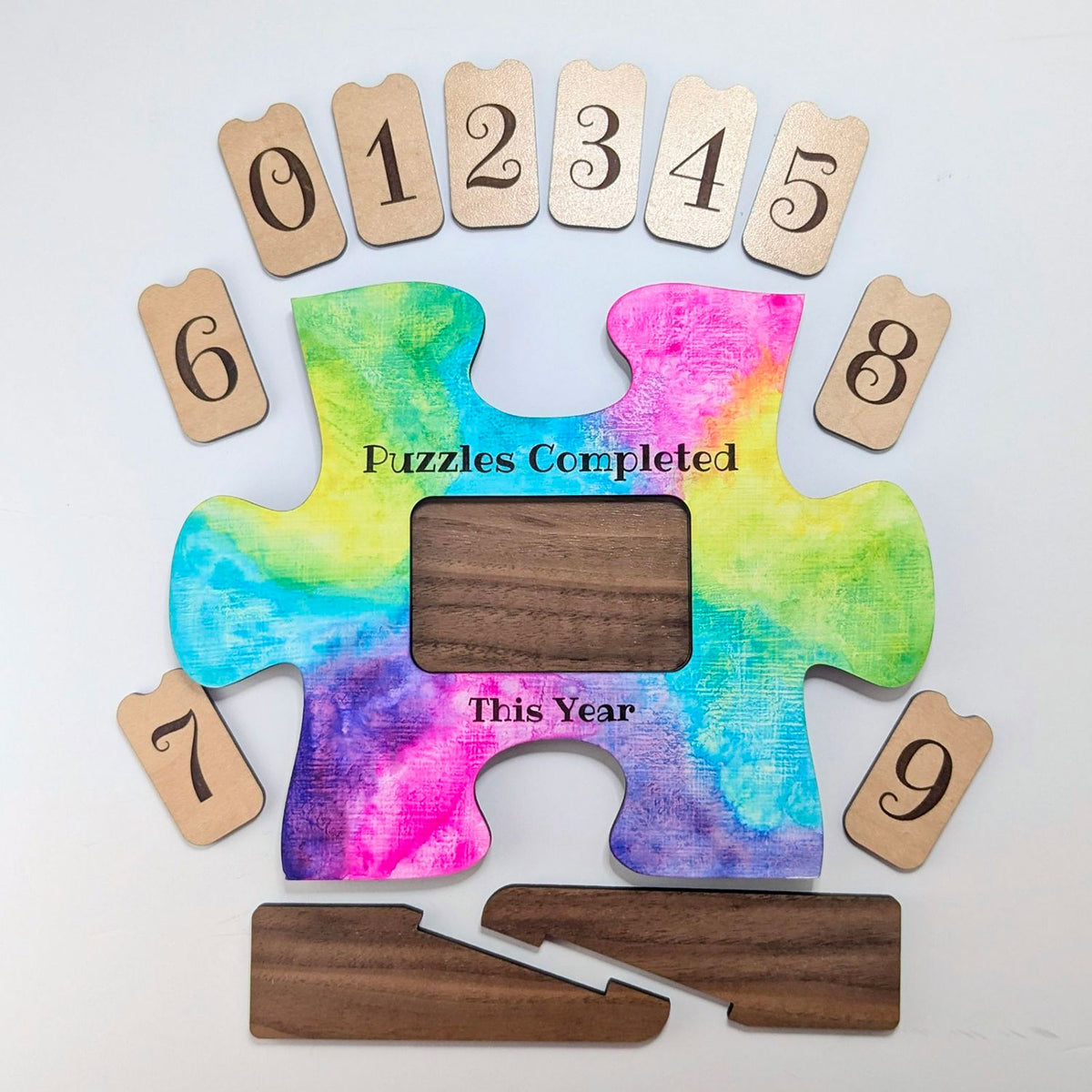 Puzzles Completed Jigsaw Tracker or Counter Shelf Sitter - Glowforge