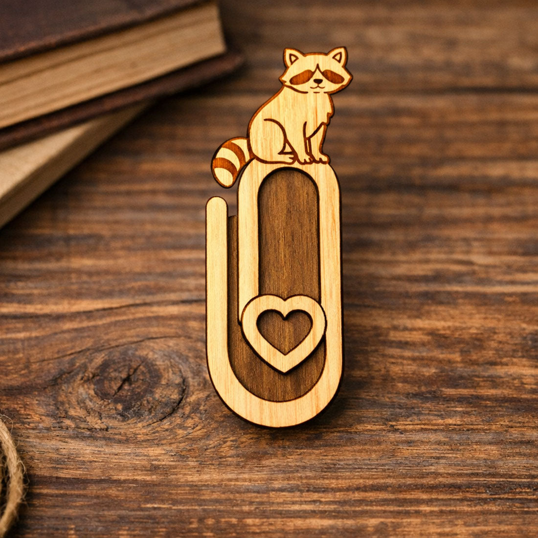 Raccoon Paperclip Bookmark - Glowforge