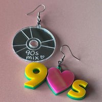 Rad 90s Mix CD Earrings - Glowforge