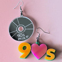 Rad 90s Mix CD Earrings - Glowforge