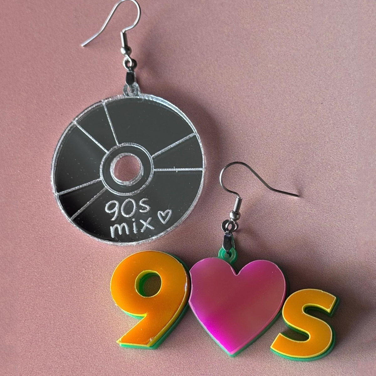 Rad 90s Mix CD Earrings - Glowforge
