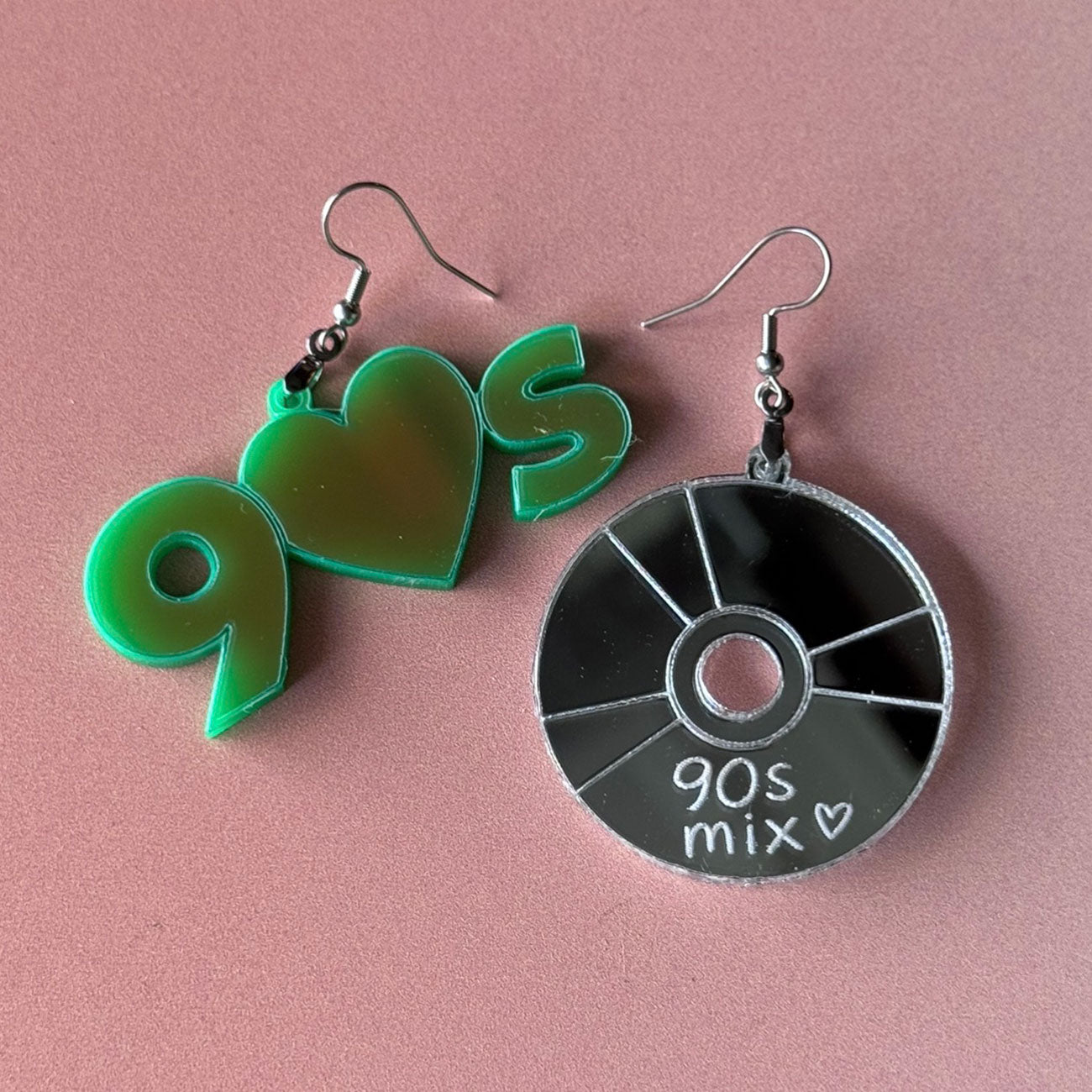 Rad 90s Mix CD Earrings - Glowforge