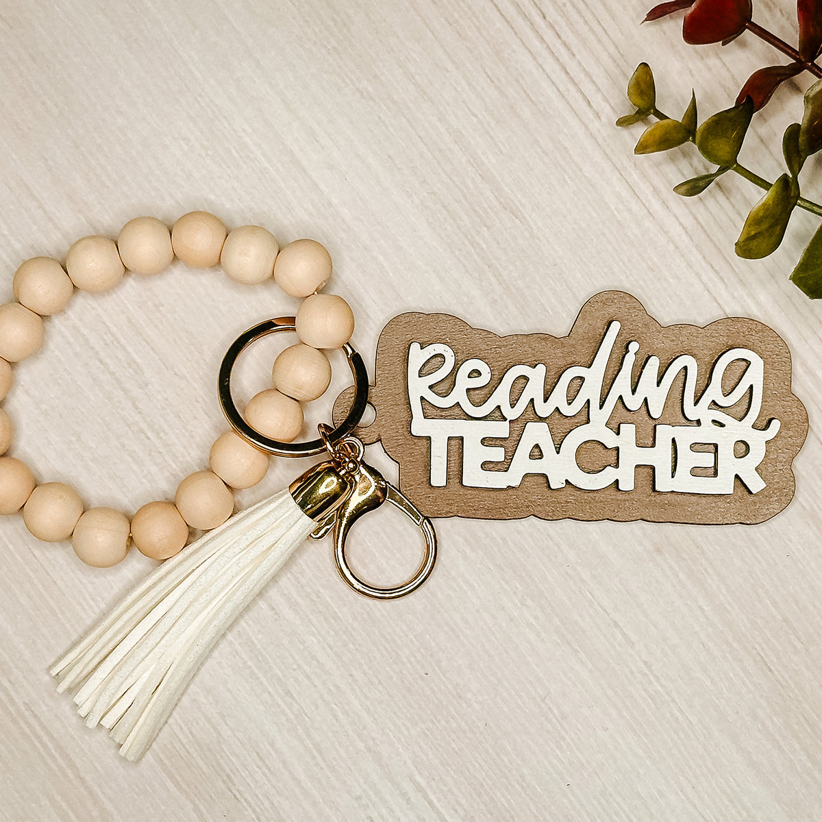 Reading Teacher Layered Keychain – Glowforge Shop