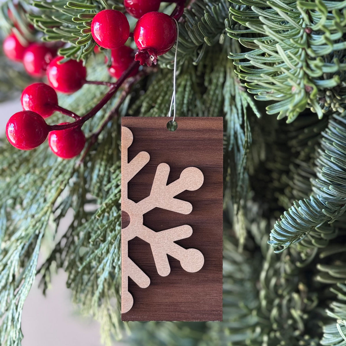Rectangle Snowflake Ornament or Tag – Glowforge Shop