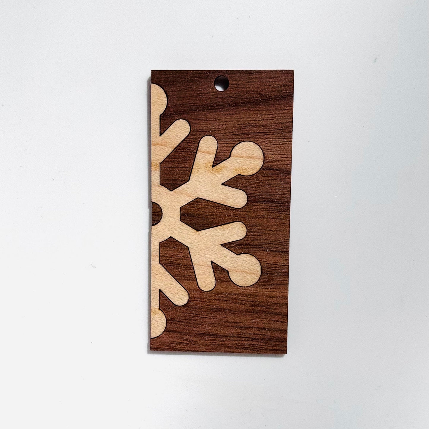 Rectangle Snowflake Ornament or Tag - Glowforge