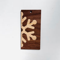 Rectangle Snowflake Ornament or Tag - Glowforge