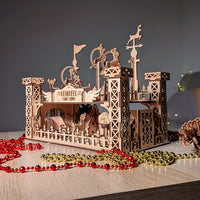 Reindeer Flight School - Whimsical Christmas Diorama with Santa's Helpers - Glowforge