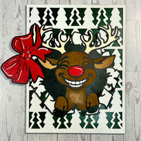 Reindeer Present Christmas Decor - Glowforge