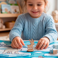 Reindeer Toy - Arctic Deer Animal Figure for Play & Painting - Glowforge