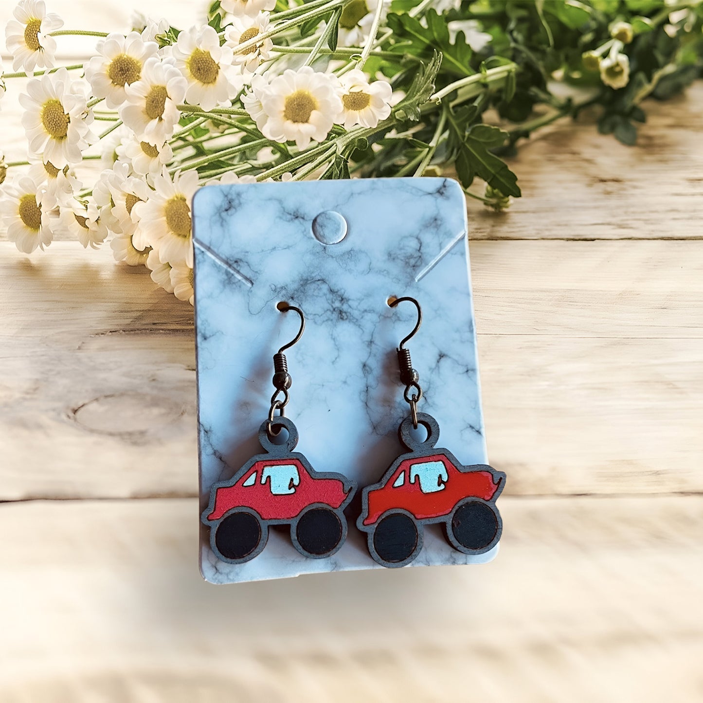 Remote Control Car RC Dangle Earrings - Glowforge