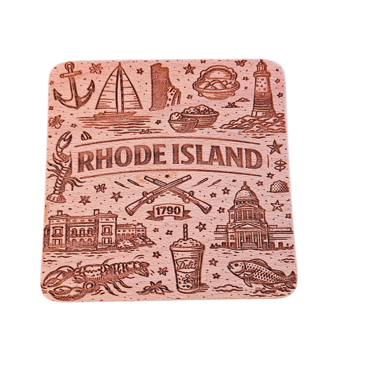 Rhode Island Coaster Design - Glowforge