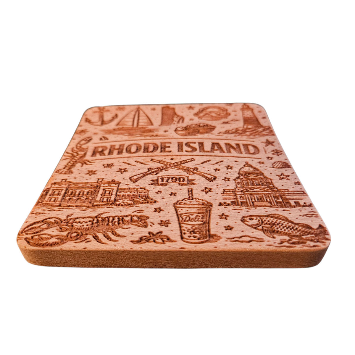 Rhode Island Coaster Design - Glowforge