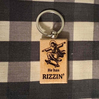 "Rizzin" Keychain and Magnet Set - Glowforge