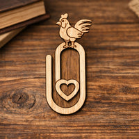 Rooster Paperclip Bookmark - Glowforge