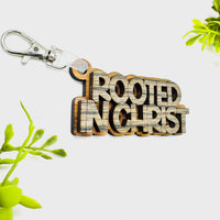 Rooted in Christ 2-Layered Keychain Car Charm Ornament Bag Tag - Glowforge