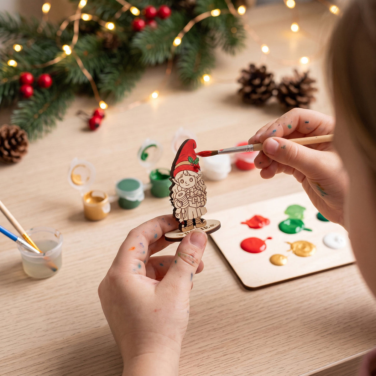 Rosie Gift Wrapper - Christmas Elf Figure for Crafts, Play & Decor - Glowforge