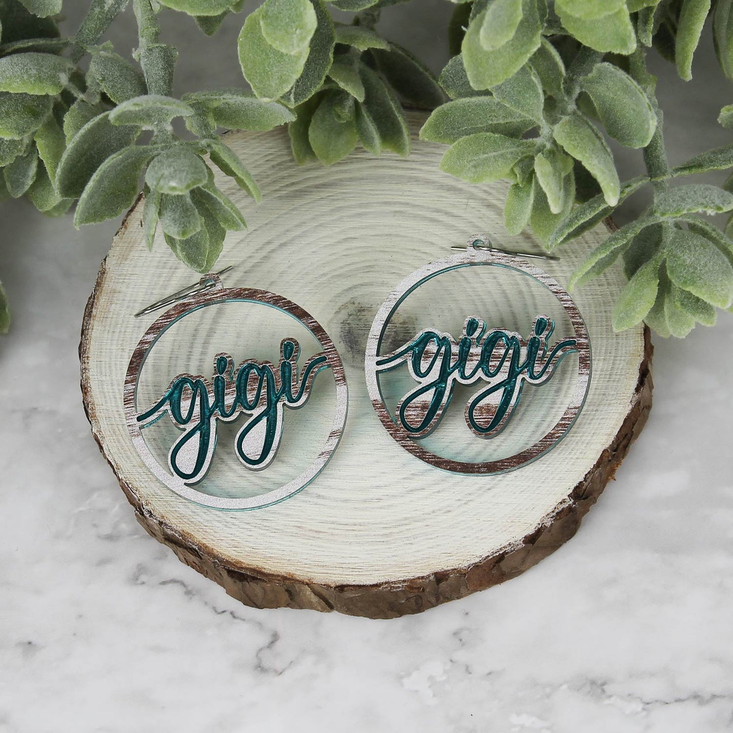 Round Gigi Earrings - Mother's Day Earrings - Glowforge