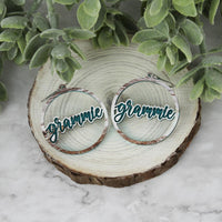 Round Grammie Earrings - Mother's Day Earrings - Glowforge